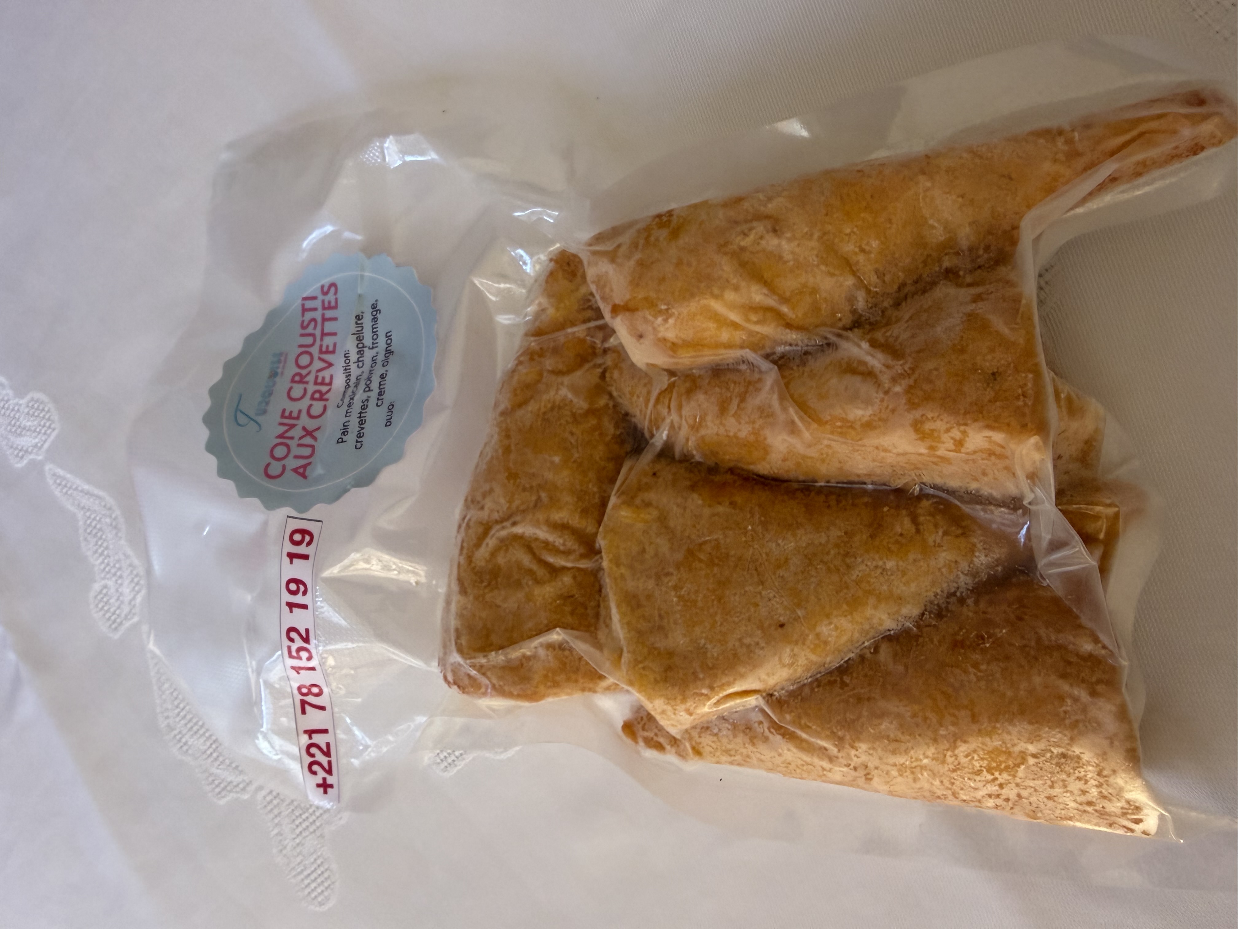 CONE CROUSTI AUX CREVETTES EN SURGELES