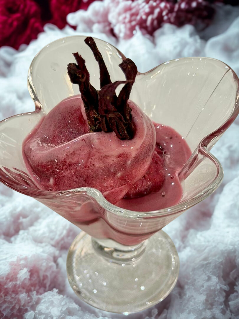 SORBET BISSAP ROUGE À LA MENTHE